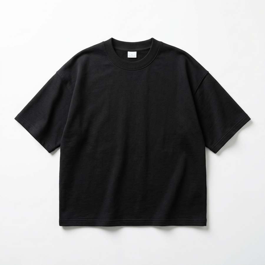 Black Boxy Fit Oversized Cotton T-Shirt – 240 GSM