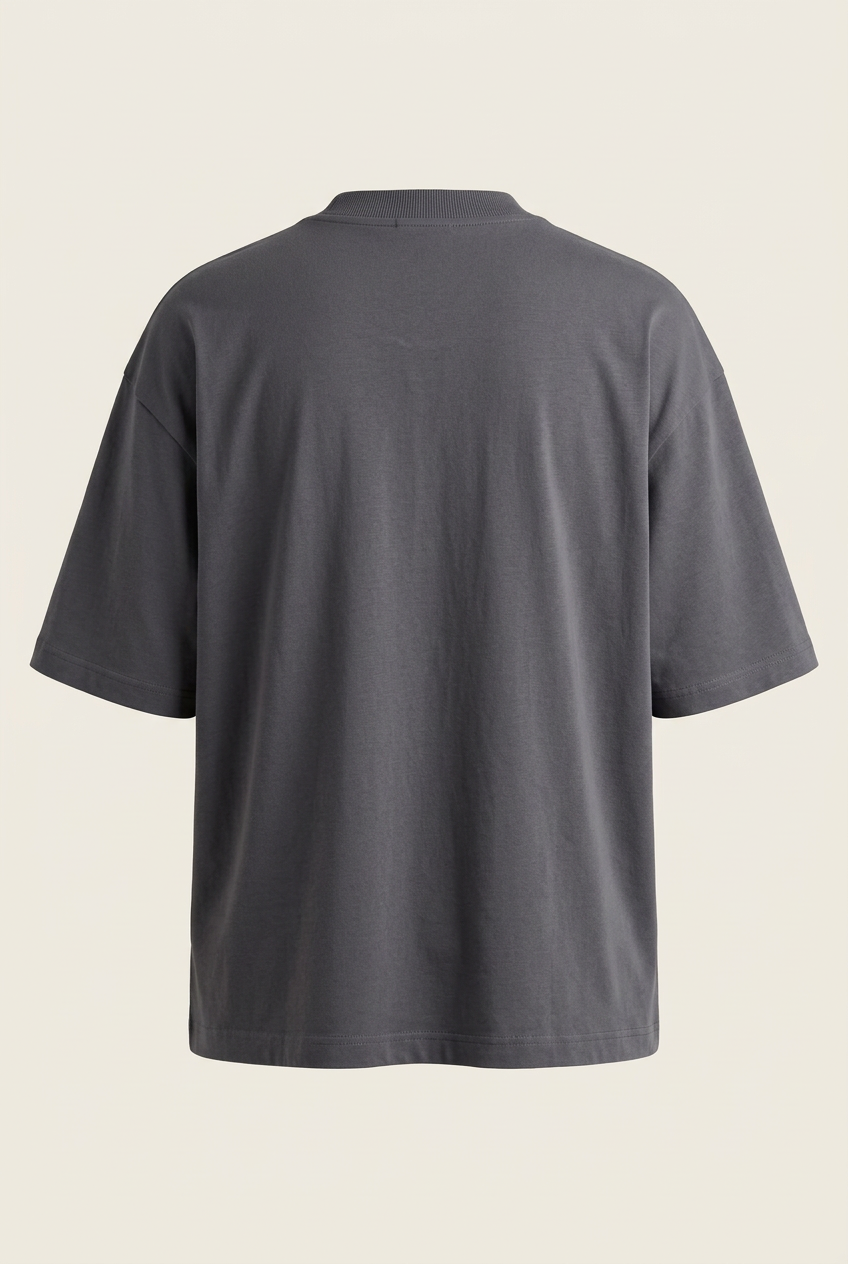 Charcoal Grey oversized tee back