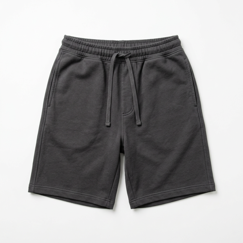 Charcoal grey shorts front