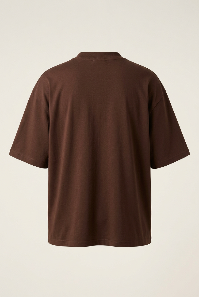 Chocolate Brown oversized tee back