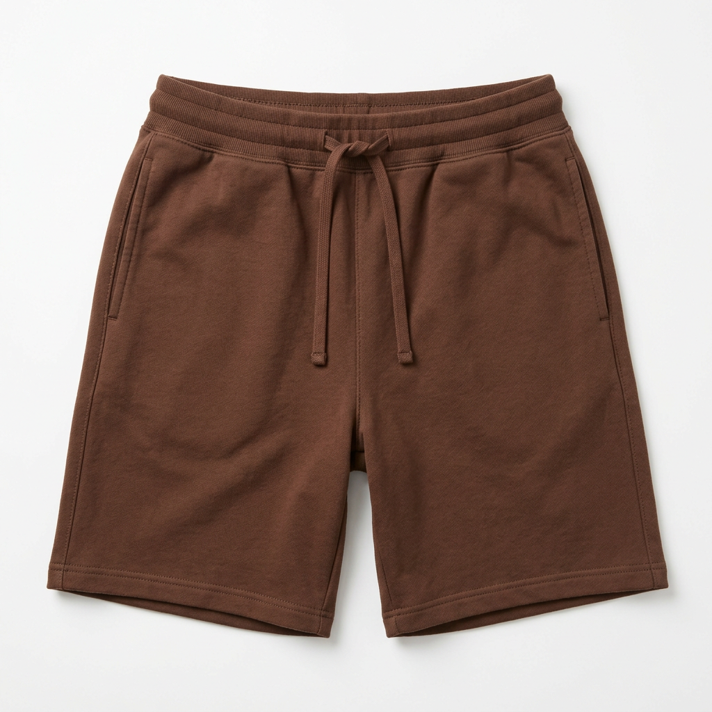 Chocolate brown shorts front