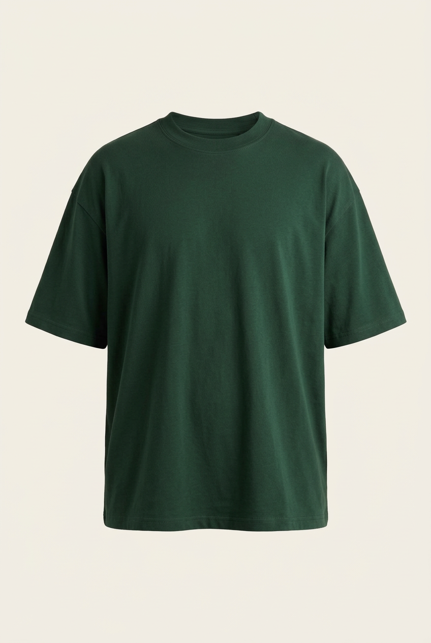 Dark Green oversized tee front