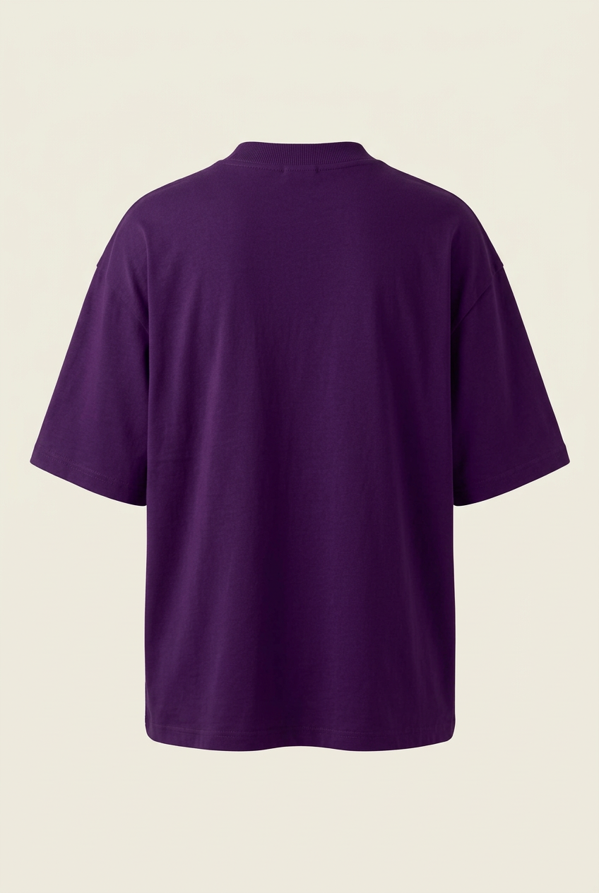 Dark Purple oversized tee back