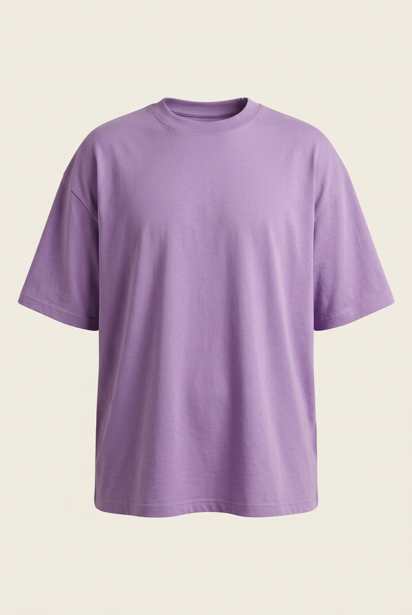 Lavender oversized tee front