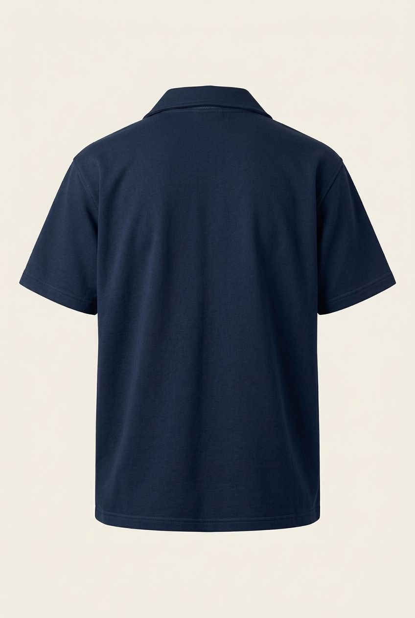 Pearl Blue French terry shirt back