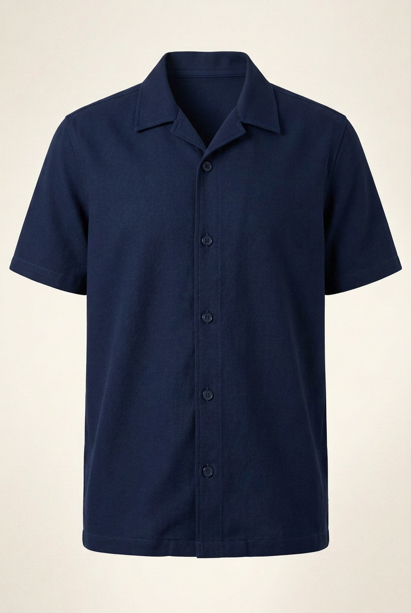 Pearl Blue French terry shirt front