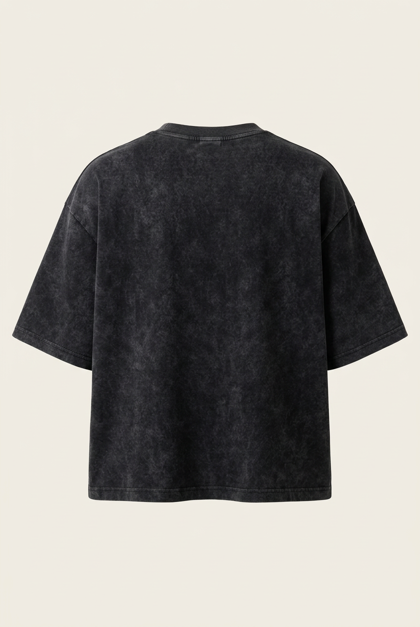 Stone Black oversized tee back