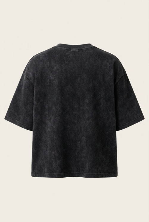 Stone Black oversized tee back