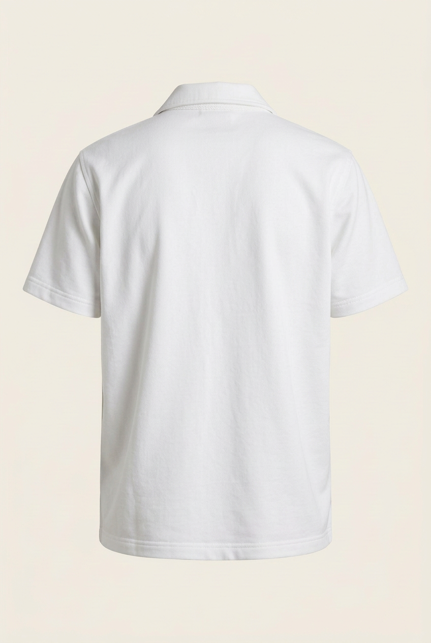 White French terry shirt back